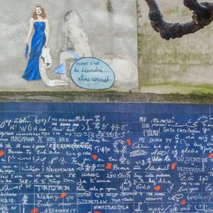 Le mur des je t'aime - Square Jehan Rictus, Place des Abesses - Montmartre