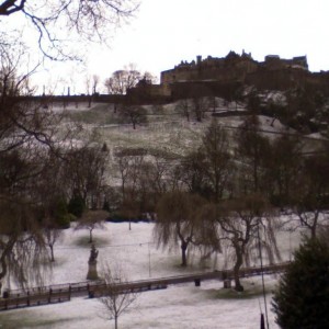 Christmas Edinburgh castle in white!!!