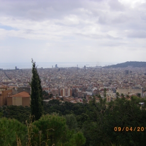 barcelona view from tibidabi moyntain!