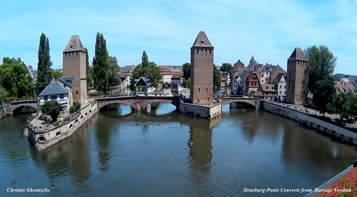 Strasburg-Ponts Couverts from Barrage Vauban.jpg
