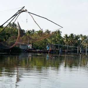 Κινέζικα δίχτυα. Backwaters, Kerala