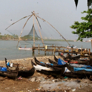 Κινέζικα δίχτυα.Fort Kochi, Kochi, Kerala