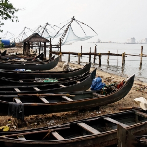 Κινέζικα δίχτυα.Fort Kochi, Kochi, Kerala