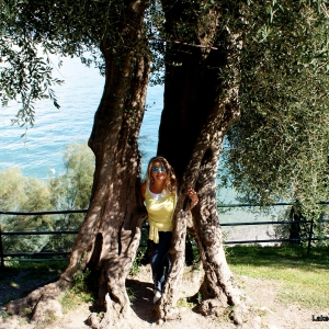 Garda lake,Sirmione castle bank