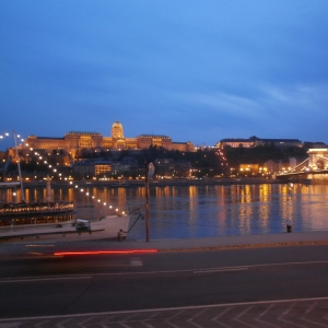 The view of castle and chain Bridge - Budapest