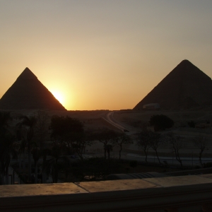 Sunset view of Pyramids - Egypt