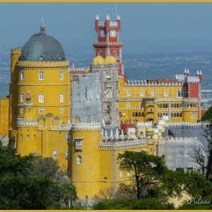 Pena Palace from Cruz Alta, Sintra Natural Park