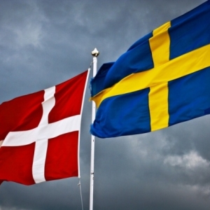 Swedish & Danish flags