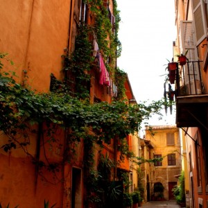 Walking In Trastevere Alley