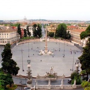 Piazza Del Popolo From  Villa Borghese