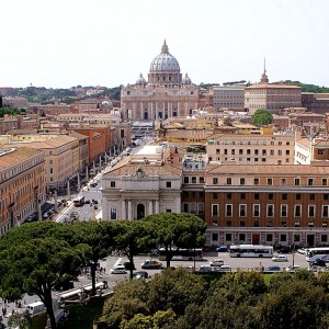 Vatican-Basilica Di San Giovanni In Laterano From Castel Sant'Angelo