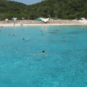 From boat, Voutoumi Beach, Antipaxoi