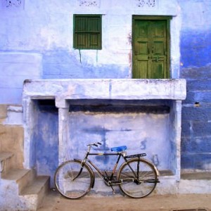 Blue Bicycle - Jodhpur, India