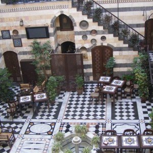 συρία damascus .το ξενοδοχείο μας al-shahbandar palace