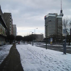 Ένα χιονισμένο πρωινό κοντά στην Alexanderplatz...