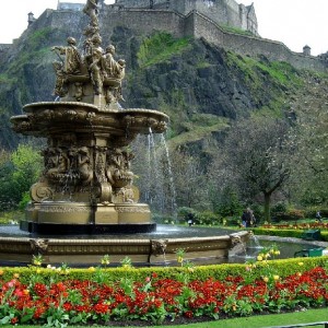 Edinburgh:The Castle from Princes street Gardens