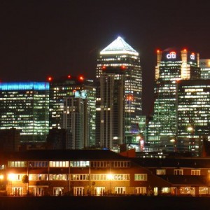 Canary Wharf by night