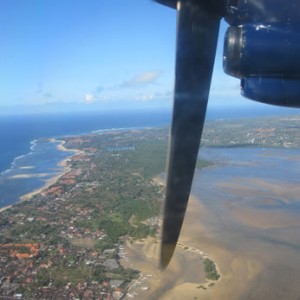 Πανω απο τη Nusa Dua,πετωντας για Lombok