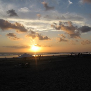 Seminyak beach sunset