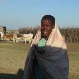 Γυναίκα Μασάι στο χωριό της