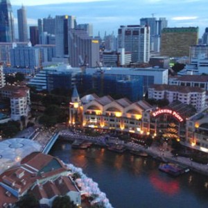 Δειλινό στο Clarke Quay