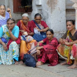 women in hampi village.