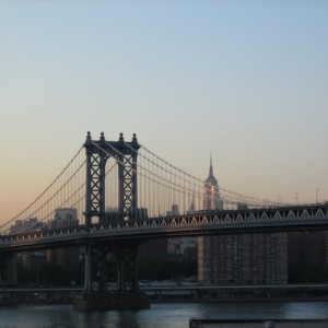 Brooklyn bridge με το λυκόφως
