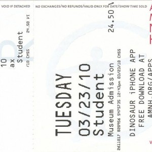 American Museum of Natural History ticket (with special exhibitions)