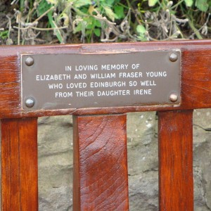 Παγκάκι στους Princes Street Gardens