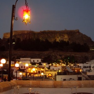 lindos by night