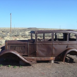 Car Reck by the Rout 66, AZ