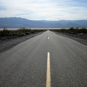 The road through Death Valley, CA