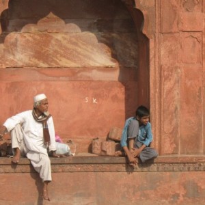 Νέο Δελχί στο μεγαλο τζαμι της παλιας πολης