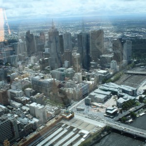 melbourne view from Eureka Tower-skydeck 88-federation square