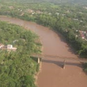 Luang Prabang ο ποταμός mekong απο το αεροπλάνο.