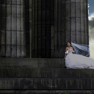 Bride in Culton hill, Edinburgh