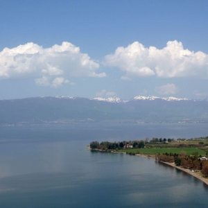Από το φρούριου άποψη της λίμνης Οχρίδας