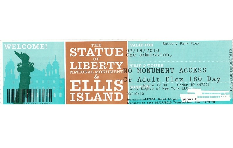 Εισιτήριο για το Άγαλμα της Ελευθερίας και το Ellis Island