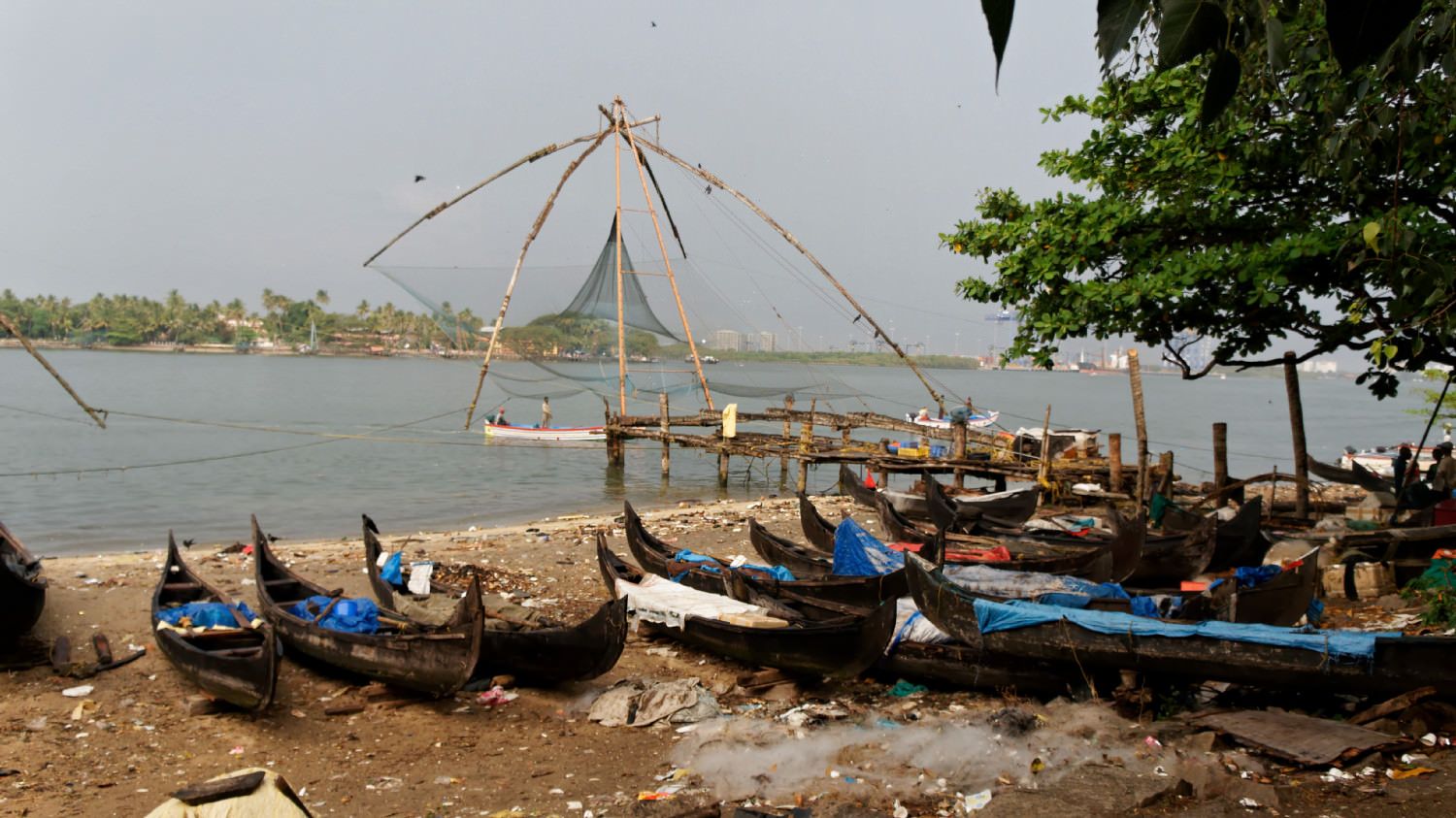 Κινέζικα δίχτυα.Fort Kochi, Kochi, Kerala