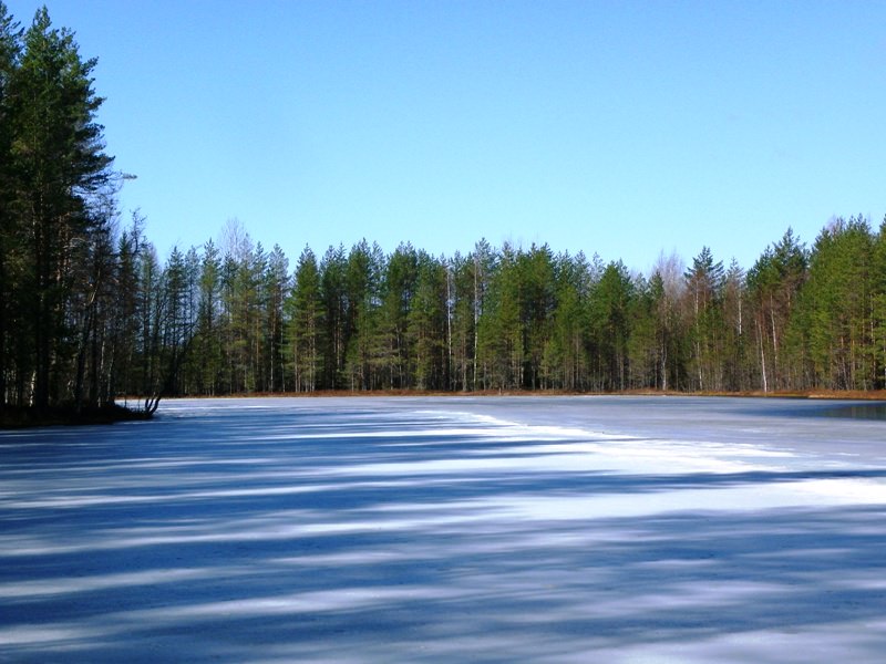 Προς Lappeenranta παγωμενη λιμνη