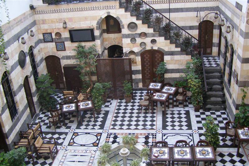 συρία damascus .το ξενοδοχείο μας al-shahbandar palace
