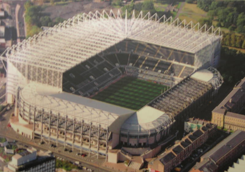 το γηπεδο Saint James' Park απο ψηλα