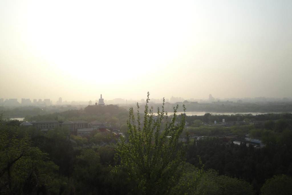 Beihai Park with White Dagoba as seen from Jinshang Park, 26.4.2012