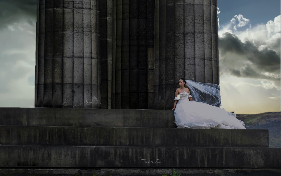 Bride in Culton hill, Edinburgh