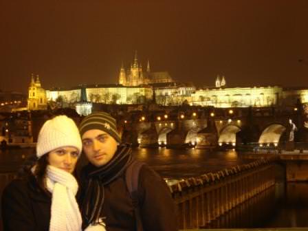 charles bridge by night