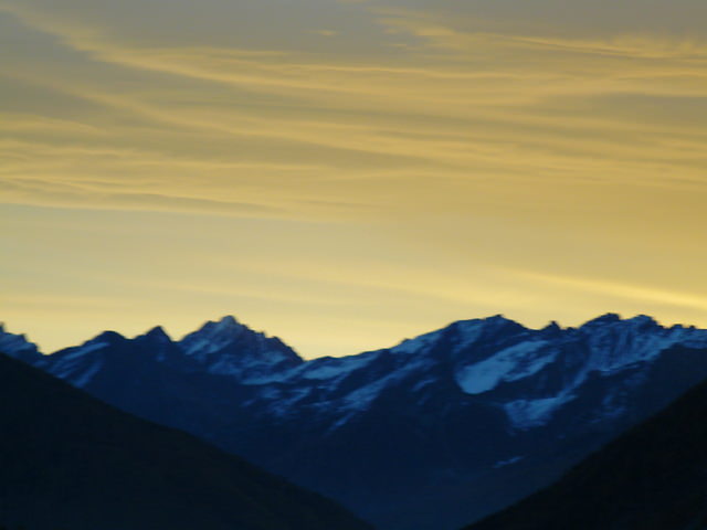 Dawning on the Alps