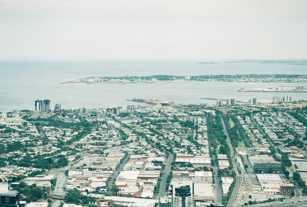 Eureka Tower (θέα προς Port Phillip)
