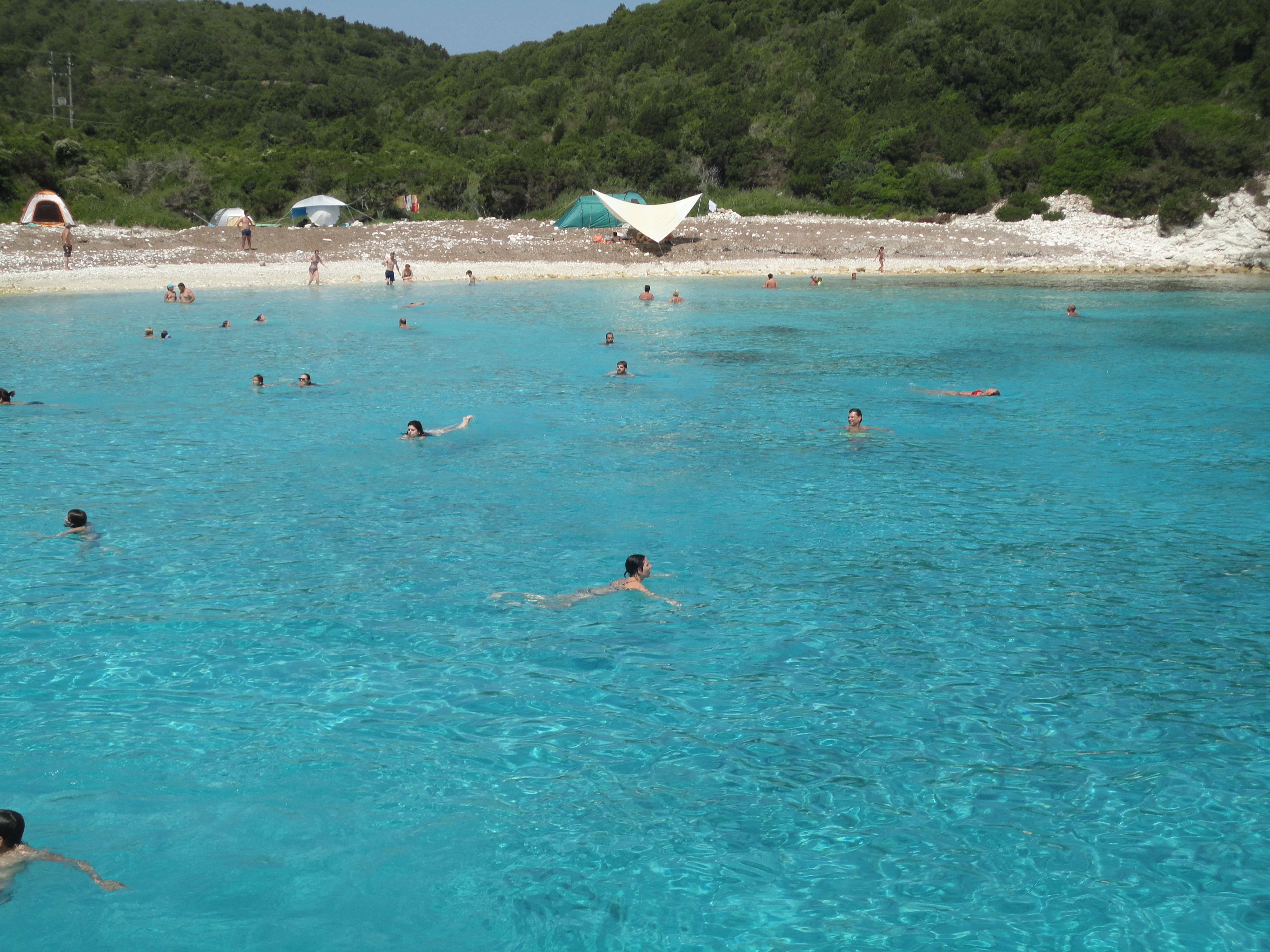 From boat, Voutoumi Beach, Antipaxoi