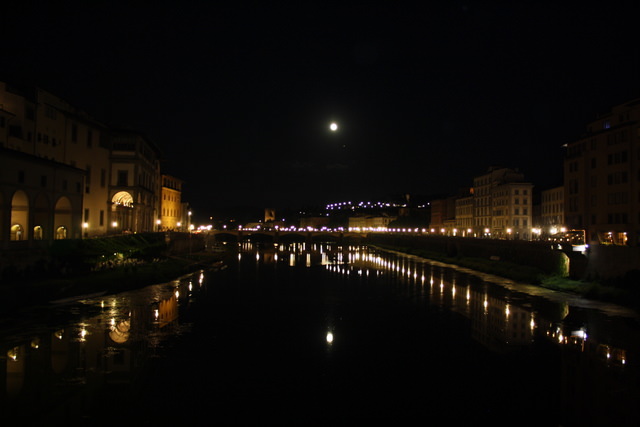 Full moon πάνω απ'την ponte Santa Trinita