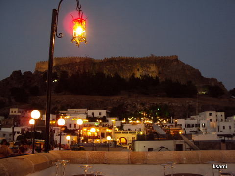 lindos by night